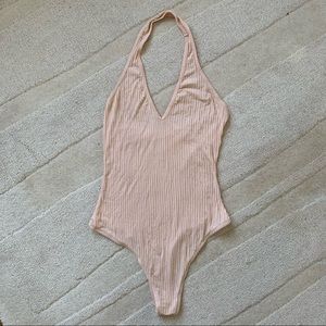 Me to We Halter Thong Bodysuit